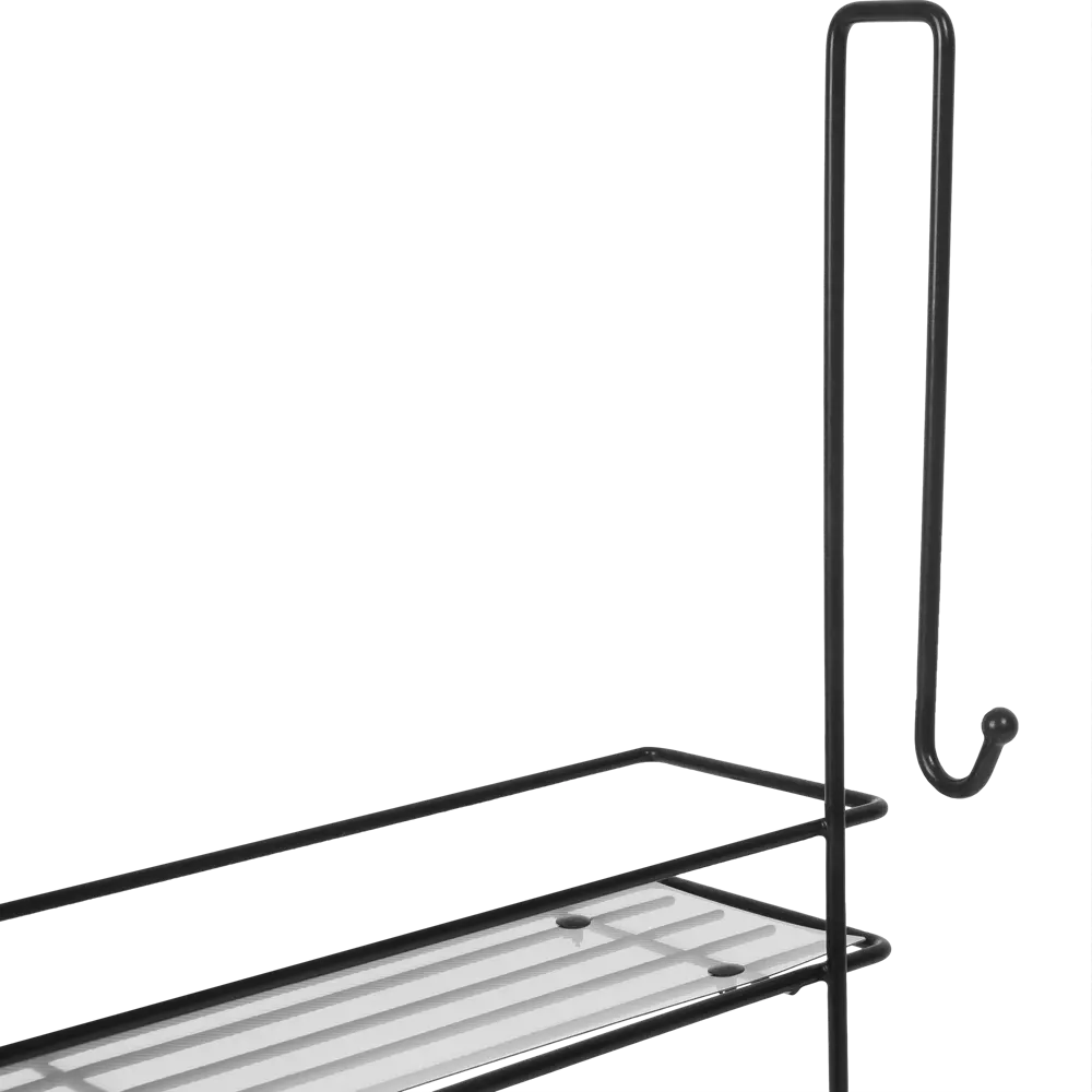 Полка для душевой кабины Caddy SWR-1005 двухъярусная металл цвет чёрный SWENSA STLM-2124947 - Вид №1