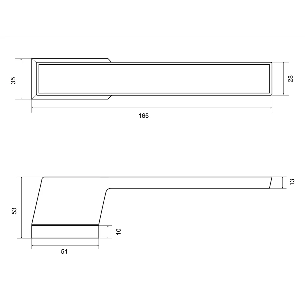 Дверные ручки Palladium Pasmore без запирания цвет хром STLM-2130420 - Вид №2