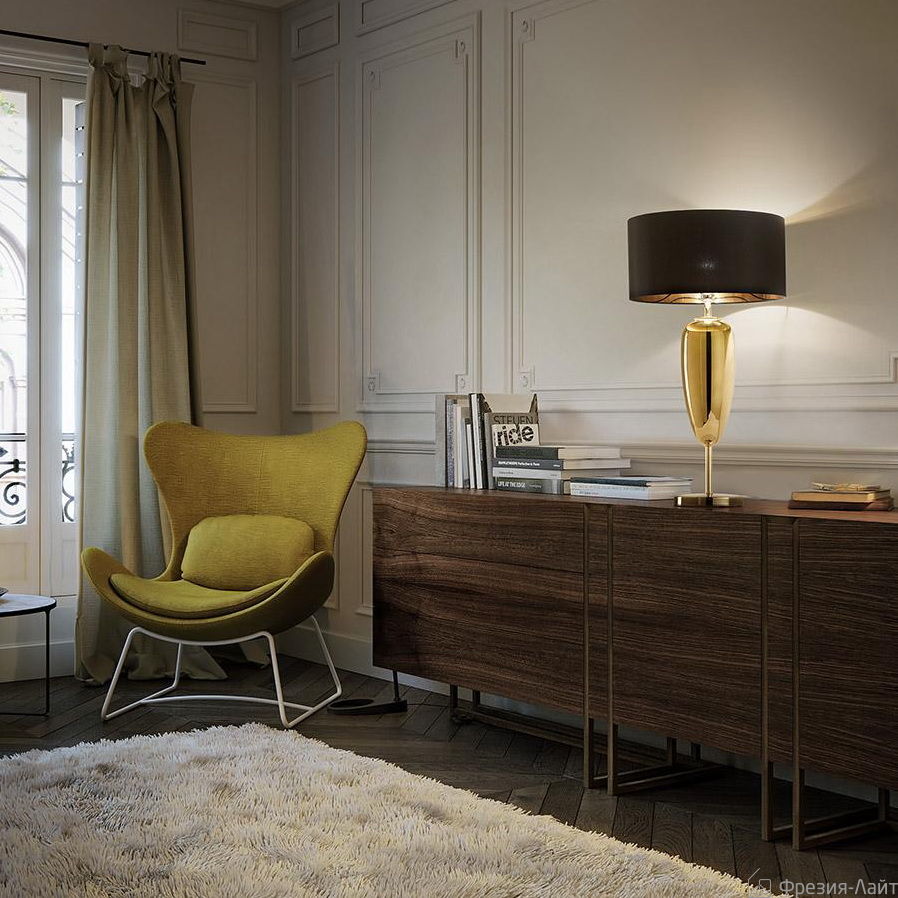 Zafferano Show LSH0622N GOLD SHADE BLACK лампа настольная 117151