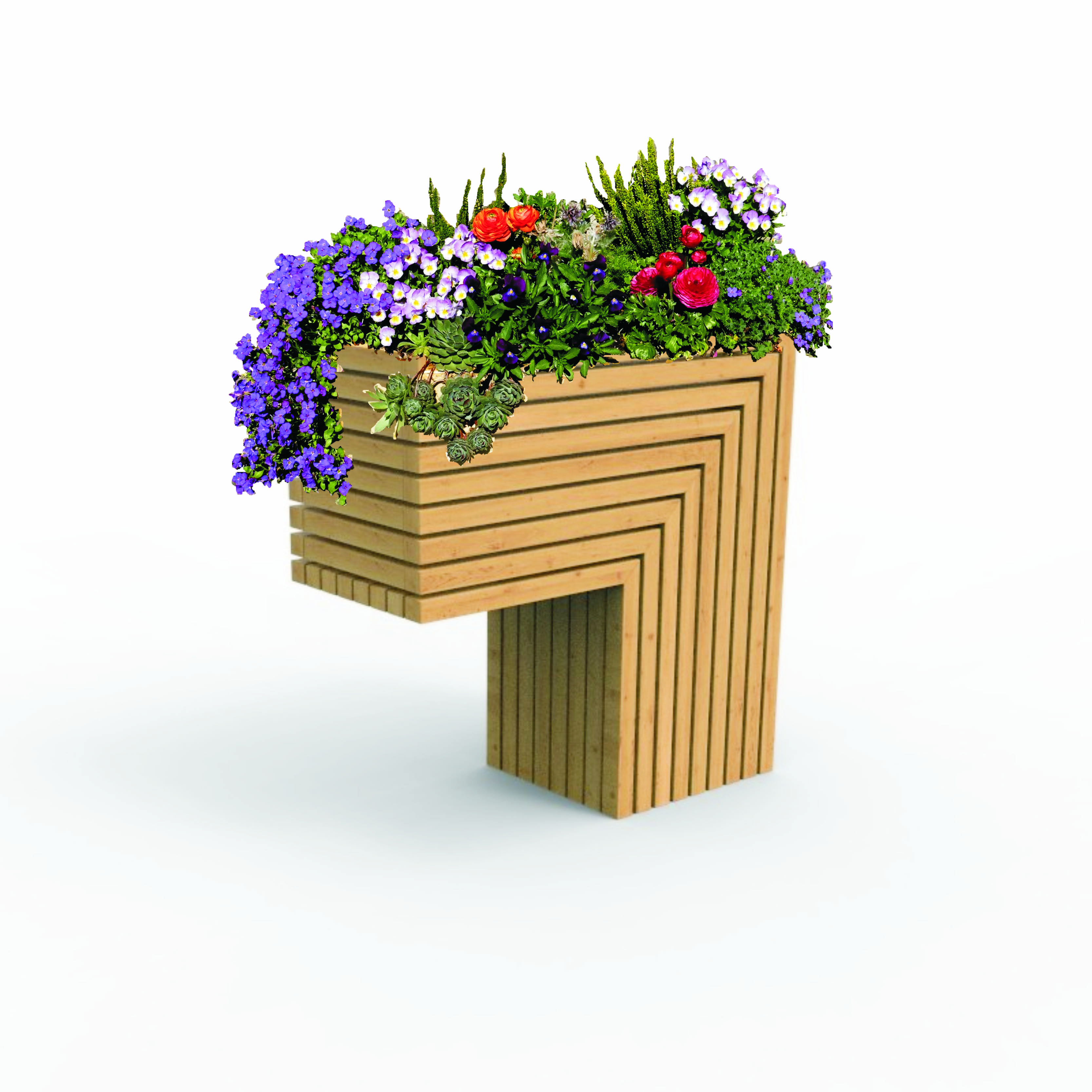 TOKG01.01.01-MS.TR Кашпо ТОРОС горизонтальный, цветочница LAB.Space  - Вид №1