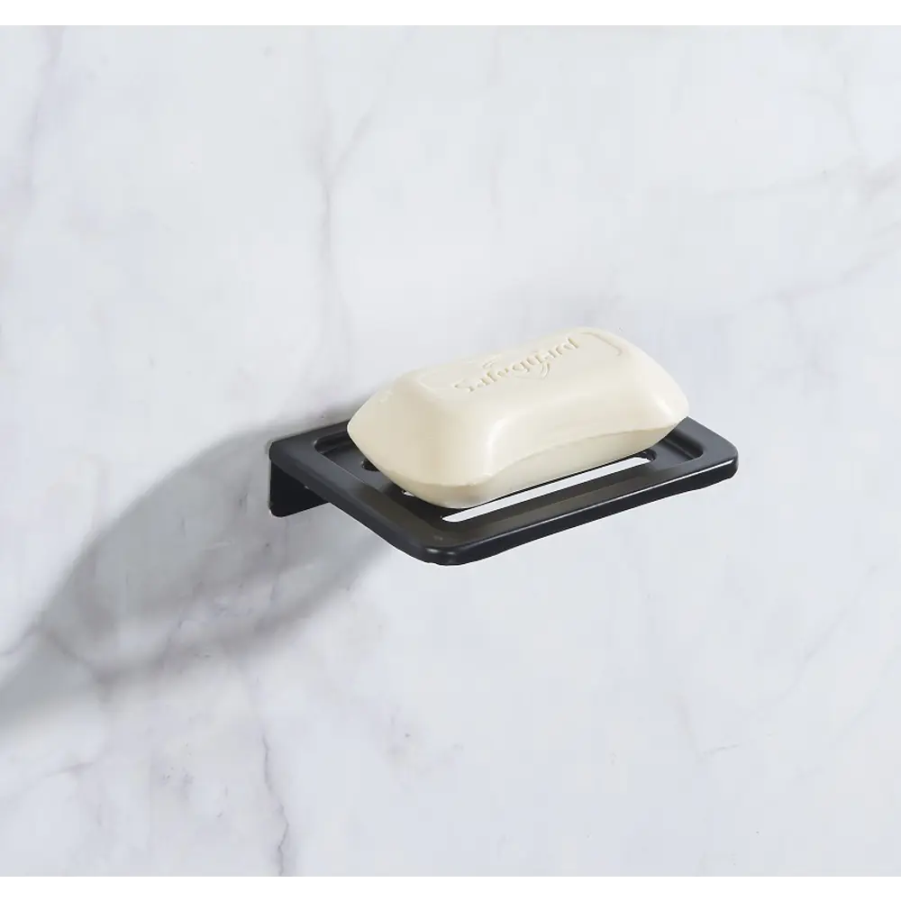 Мыльница Lund металл цвет чёрный SWENSA STLM-2067847 - Вид №2