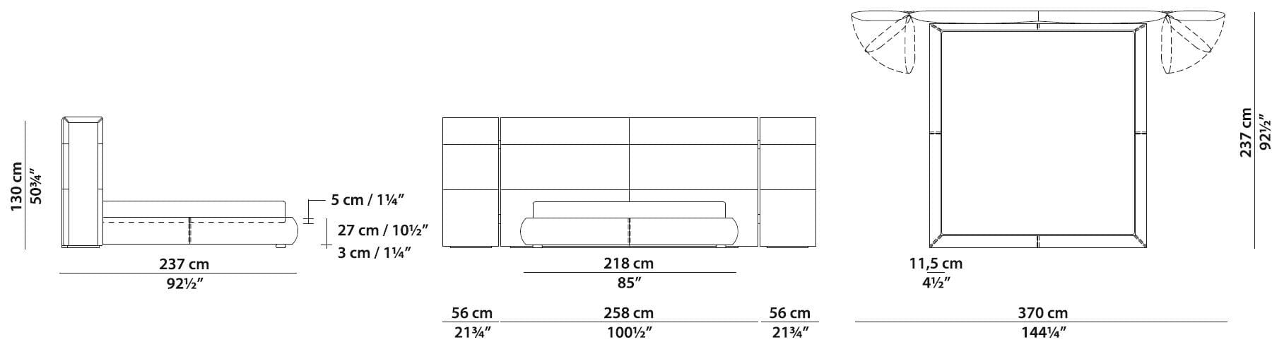 Мягкая двуспальная кровать Baxter COUCHE EXTRA ARCH-00116047 - Вид №3
