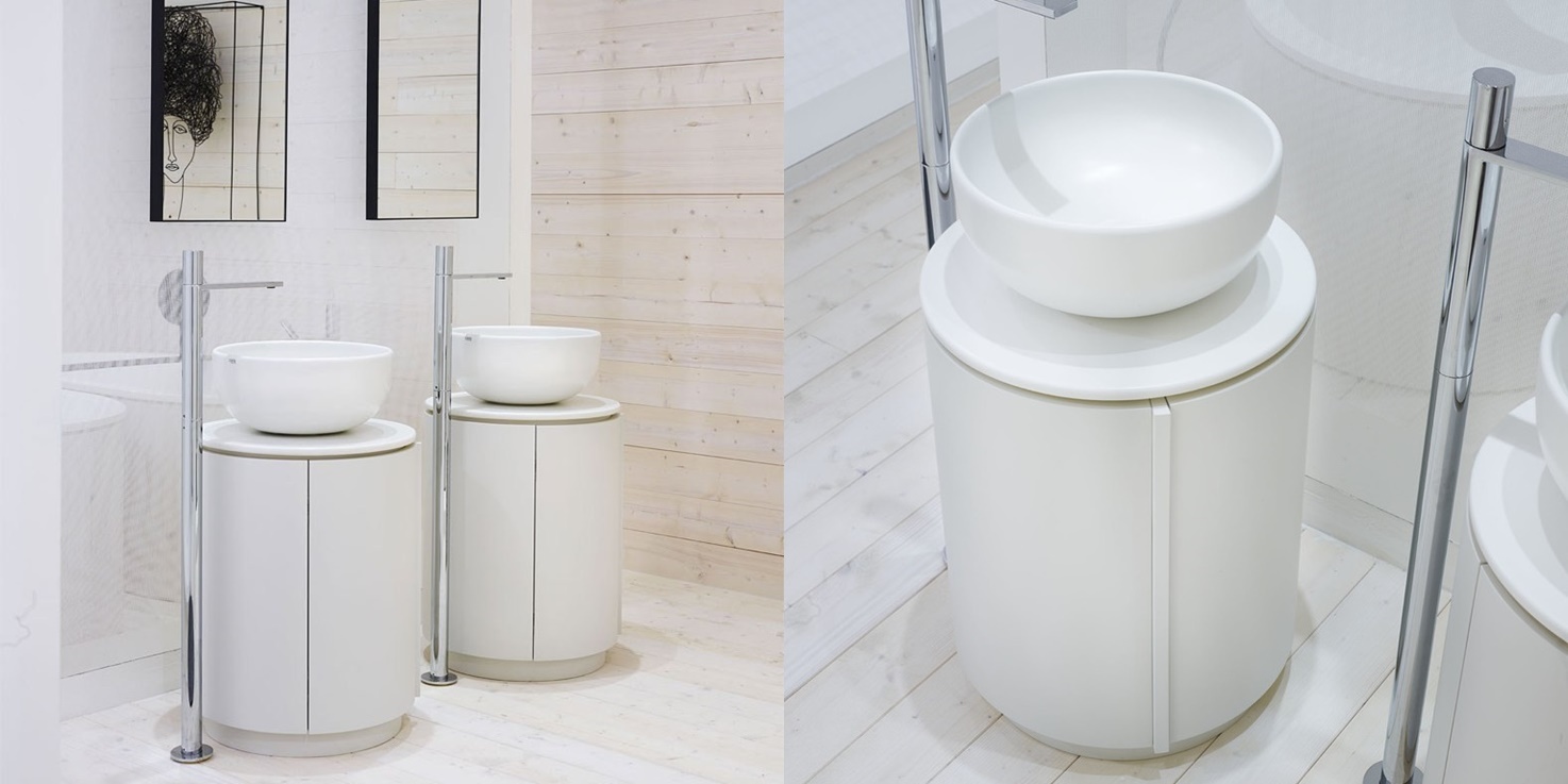 Cielo Тумба с топом и раковиной со сливом в пол Tiberino Arcadia Talco Ceramica Cielo TIMOBC - Вид №1