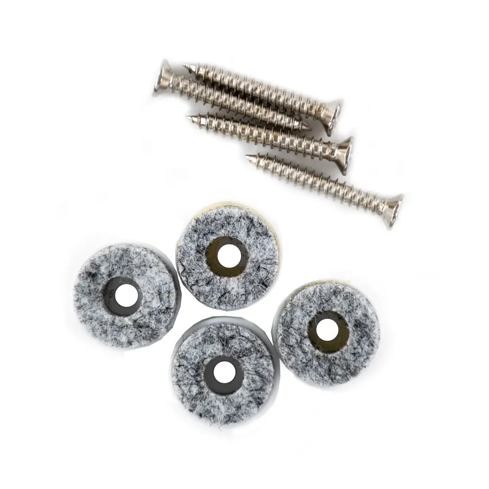 Накладка на мебельные ножки KONSENSA 17 мм круглые шерсть цвет серый 4 шт STLM-2098346 - Вид №1