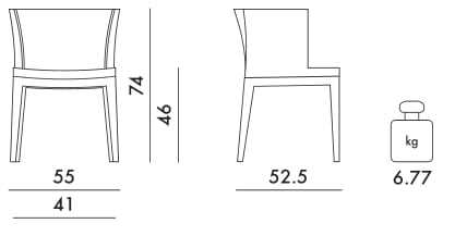 Тканевый стул Kartell MADEMOISELLE KRAVITZ ARCH-00096308 - Вид №8