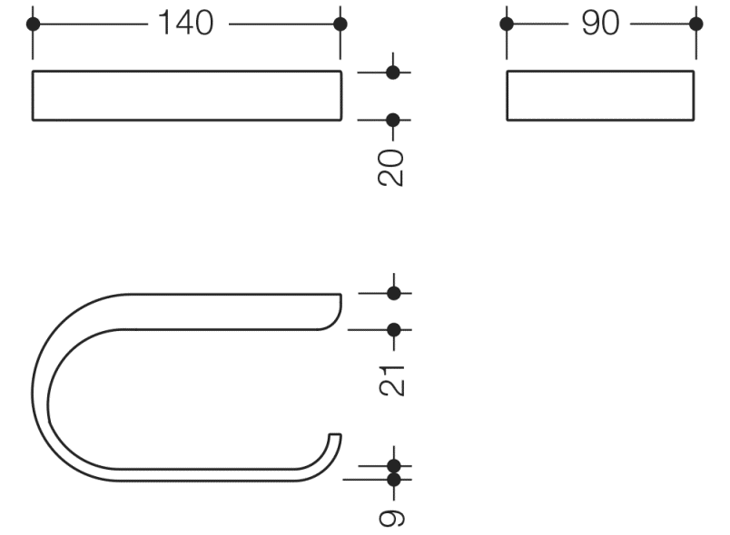 800.21.10040 держатель для туалетной бумаги HEWI Trennwandzubehör  - Вид №1