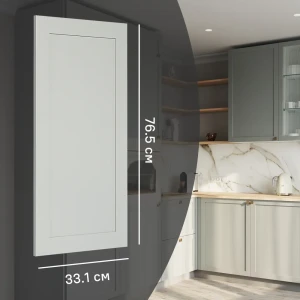 Фасад кухонный Кинель KONSENSA из массива ясеня серо-зеленый матовый 89398703