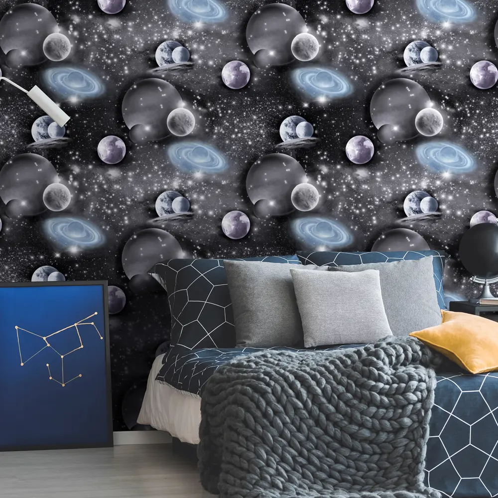 Обои флизелиновые Аспект Спейс черные 1.06 м 70267-46 АСПЕКТ РУ STLM-2190638 - Вид №2