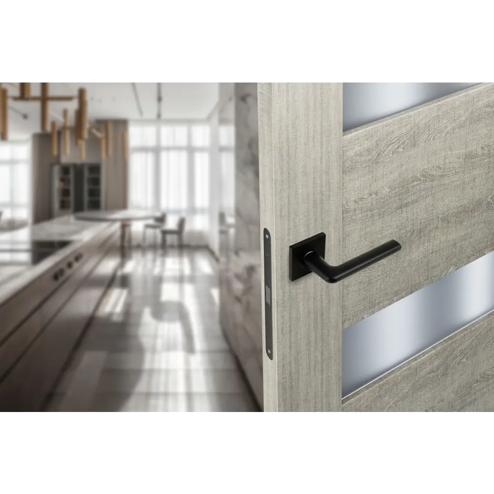 Дверные ручки EDSON EDS-123H-Q2 в элегантном черном исполнении 85170398 STLM-0059394 - Вид №6