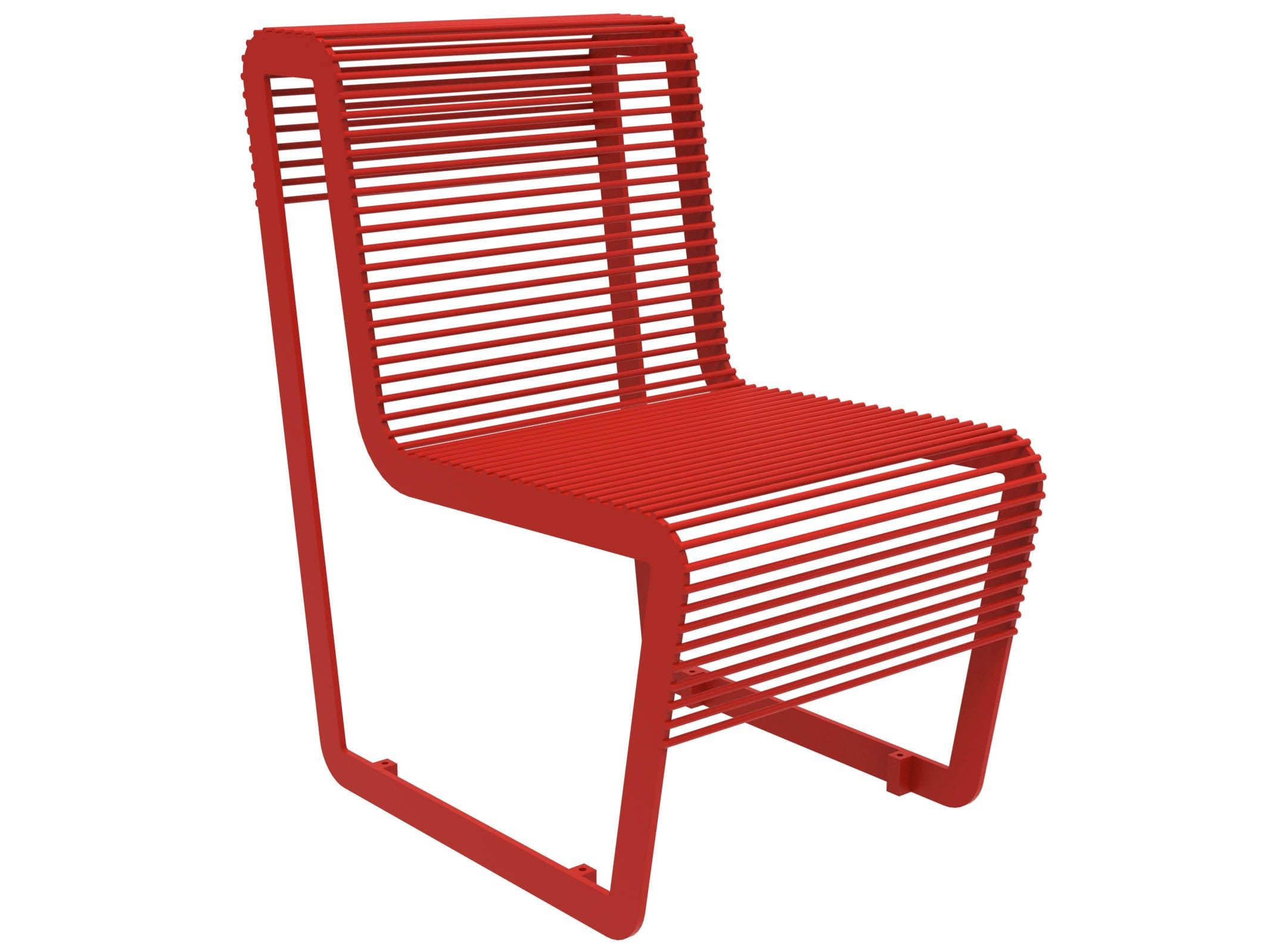 Оцинкованная стальная скамья со спинкой Lazzari Light ARCH-00005945 - Вид №3