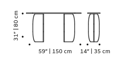 Овальная консоль из травертина Mambo Unlimited Ideas кактус ARCH-00106899 - Вид №2