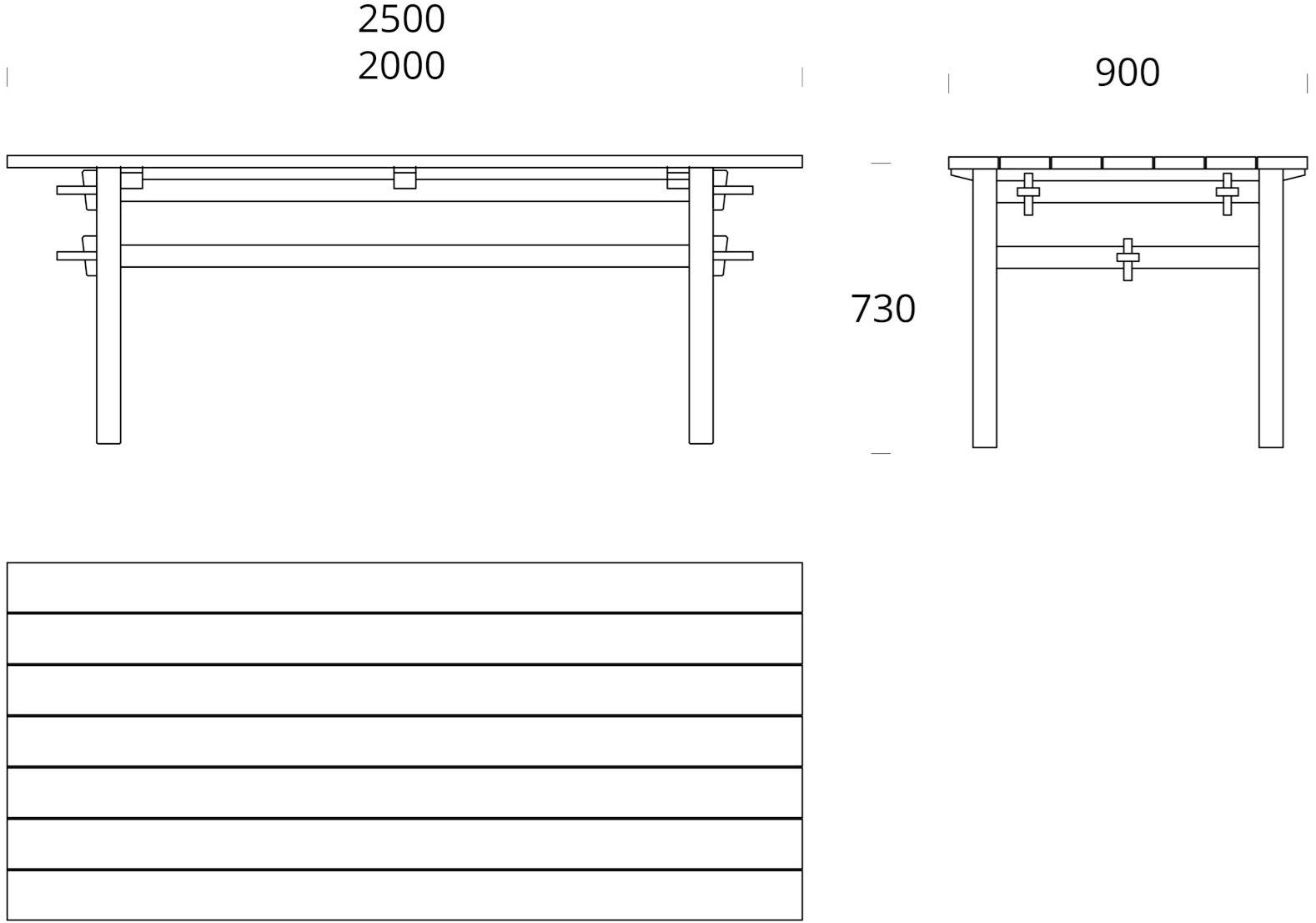 Nikari Прямоугольный садовый стол из дуба Arkipelago sun-id-1401341 - Вид №3