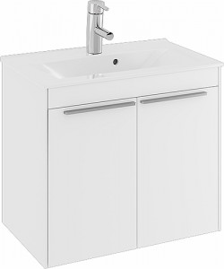 47380 Комплект мебели IFO Sense, умывальник тонкий, с двумя дверцами, компактный, Ш = 600 мм, Ш1 = 615 мм, белый