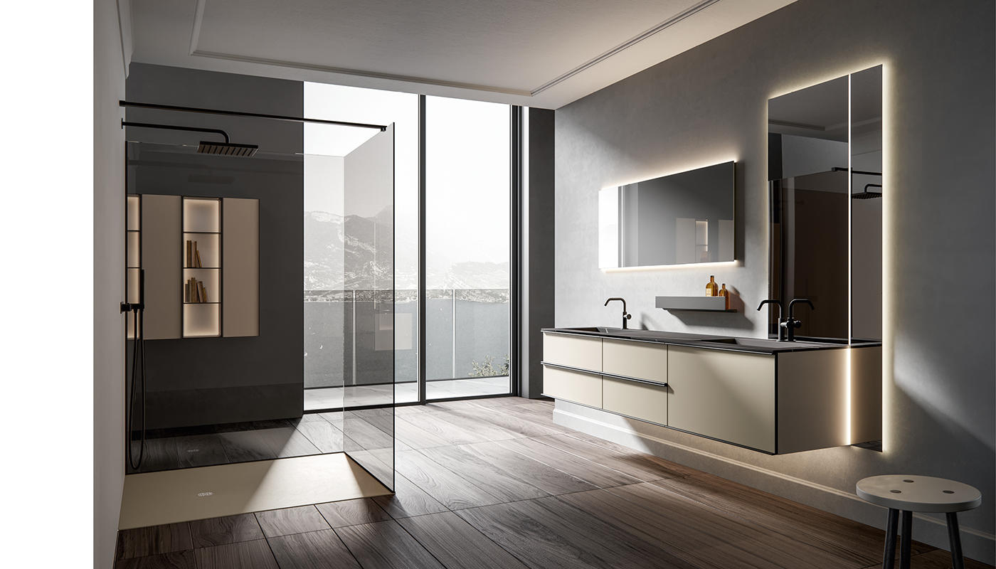 ED-ST13 Edone Поддон для душа Naos NAOS Доступен со стальным трапом круглого или квадратного сечения в стандартной комплектации или в качестве опции в том же цвете  - Вид №1