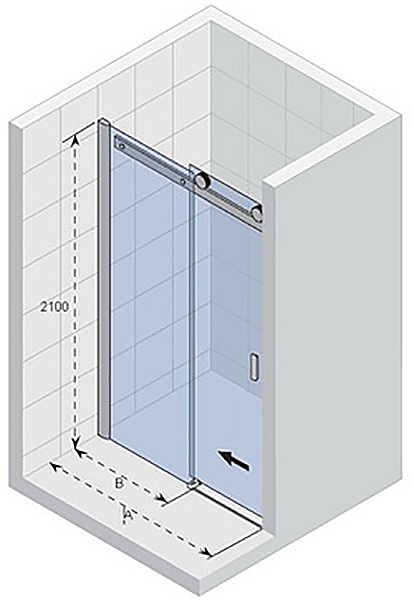 GE0070500 Душевая дверь Riho Baltic Santreyd - Вид №3
