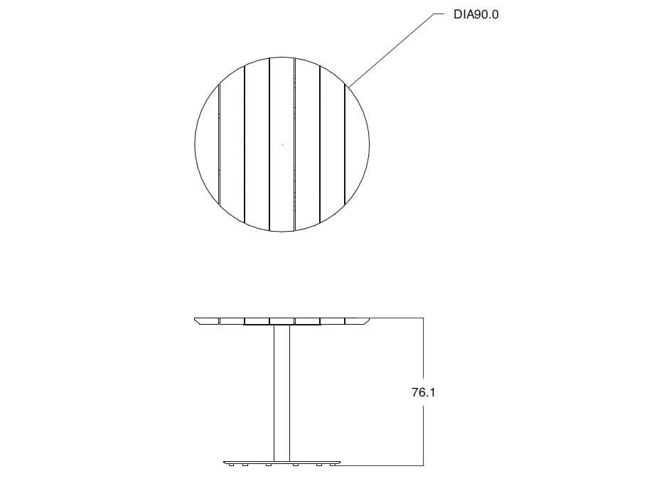 Круглый стол из тикового дерева TRIBÙ T-Table ARCH-00076681 - Вид №7