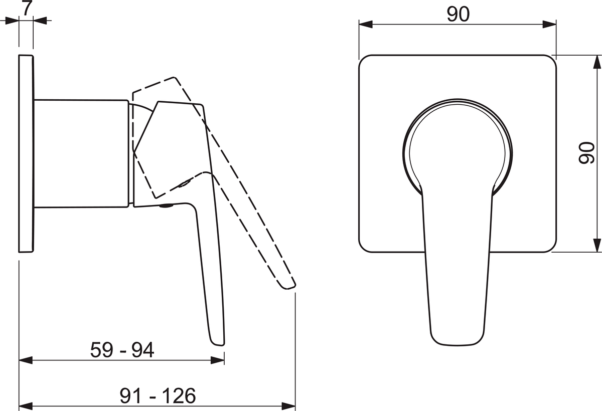 Oras 3983 Панель смесителя для душа 3983 Saga Хром  - Вид №1