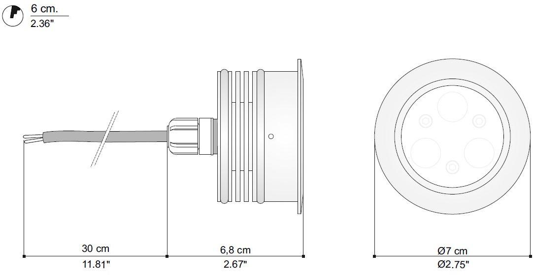 EGOLUCE Встраиваемый светодиодный уличный светильник Zeppelin 6368  - Вид №3