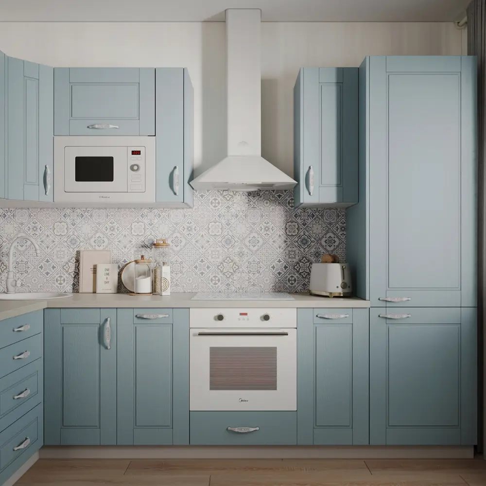 Фасад кухонного шкафа Томари 59.7x38.1см KONSENSA МДФ цвет голубой STLM-2151290 - Вид №11