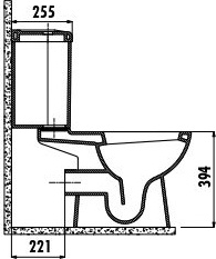 SD310-00CB00E-0000 CORNER Унитаз совмещённый с биде Creavit Corner - Вид №1