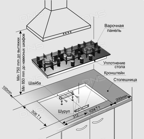8155064 Газовая варочная поверхность Gefest ПВГ 2150-01 К33 STDN-0055737 - Вид №7