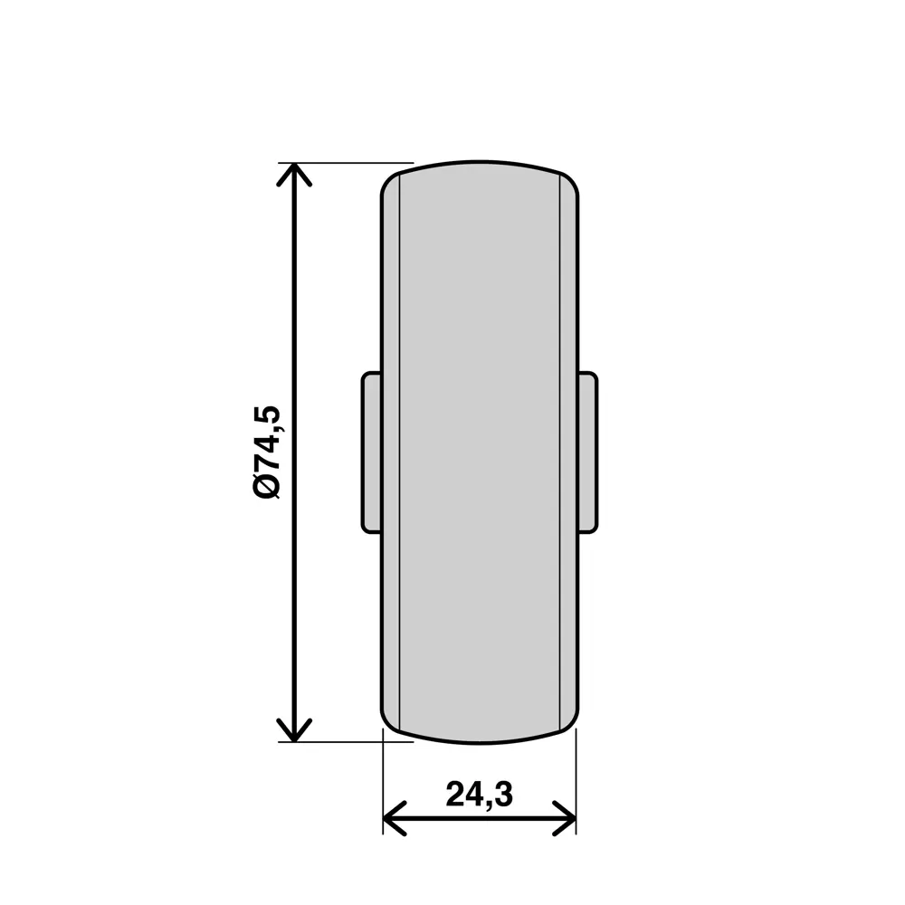 Колесо для садовой тачки Standers, 75 мм, до 40 кг, цвет серый STLM-2063380 - Вид №4