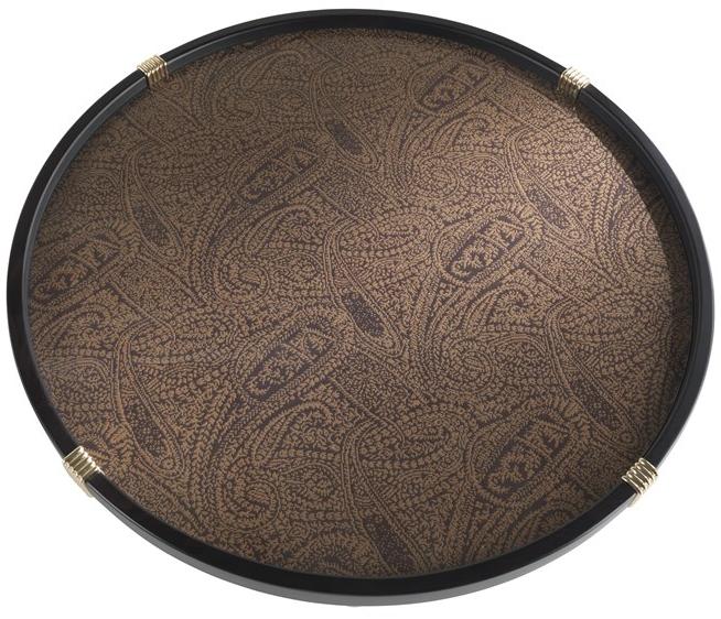 ETRO Home Interiors Низкий круглый деревянный журнальный столик  E.axu.231.a  - Вид №2