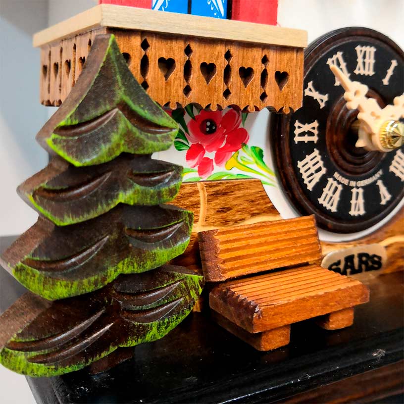 Часы настенные коричневые с кукушкой Sars 8 SARS ДИЗАЙНЕРСКИЕ 00-3967473 Коричневый  - Вид №5