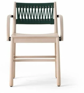 TrabA' Стул из бука с подлокотниками, с открытой спинкой Julie 0024-in-ar