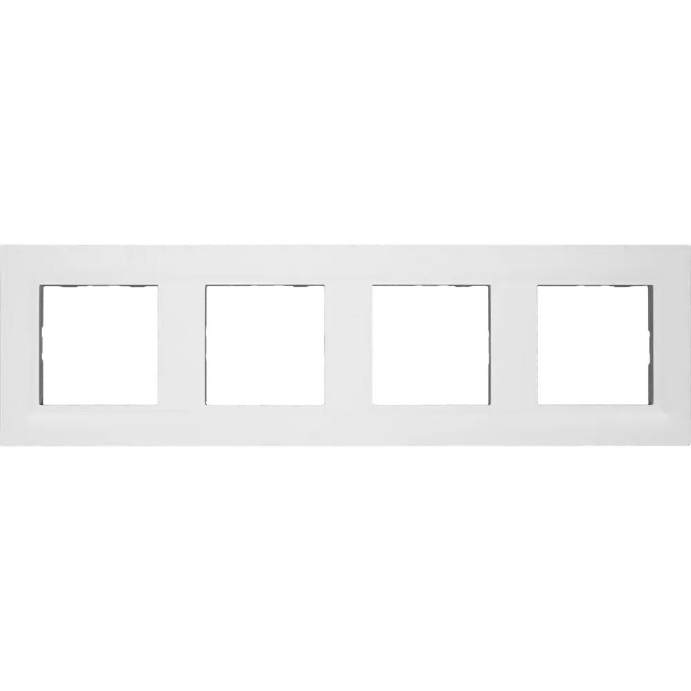 Рамка для розеток и выключателей Legrand Structura 4 поста цвет белый STLM-2127305