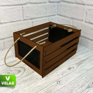 91626740 Ящик деревянный для хранения Velar цвет мокко 250x180x125 мм STLM-0815886