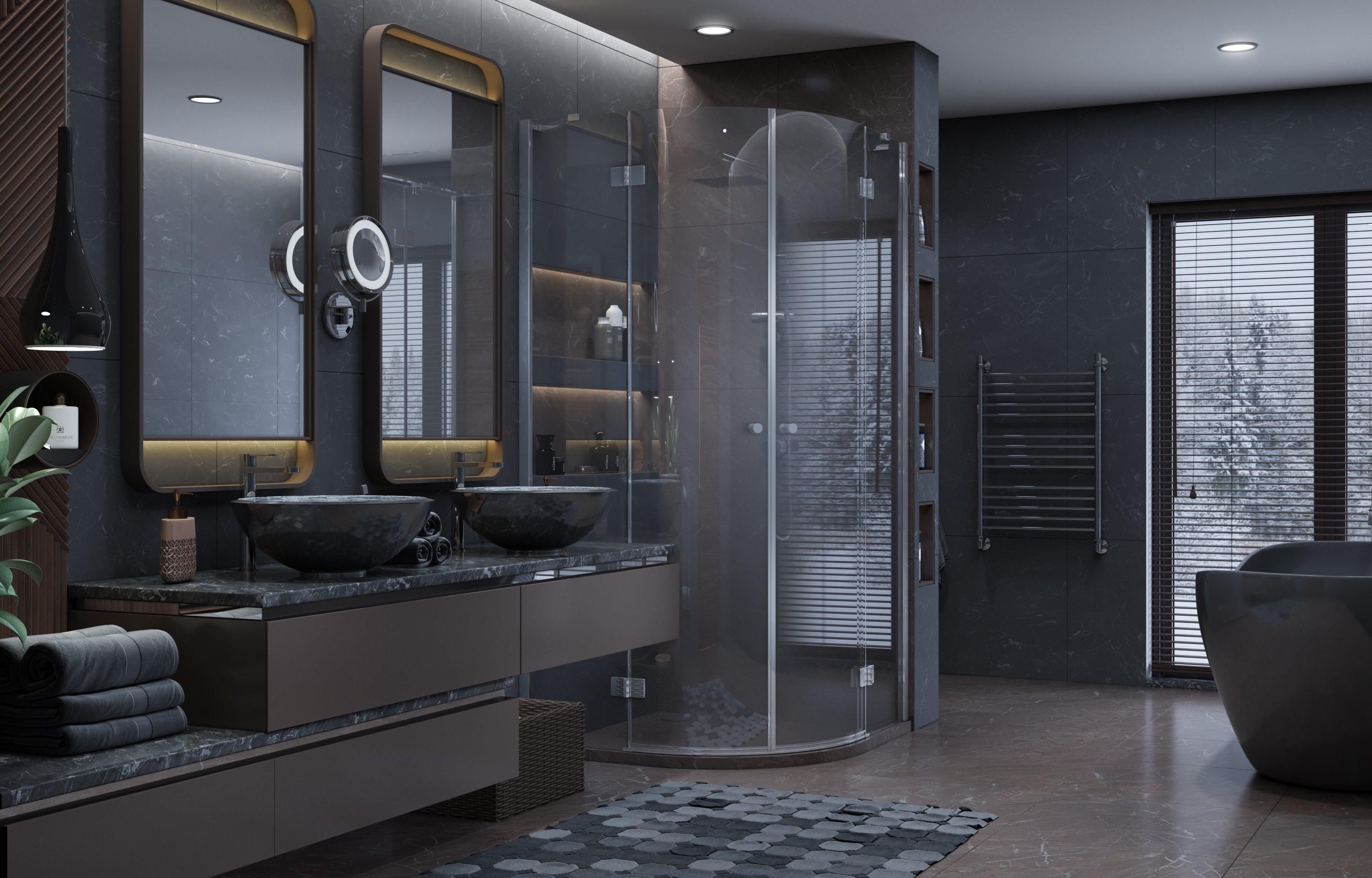 Душевое ограждение Ambassador Diamond 12011102 (1000x1000x2000), 1 место - Вид №1