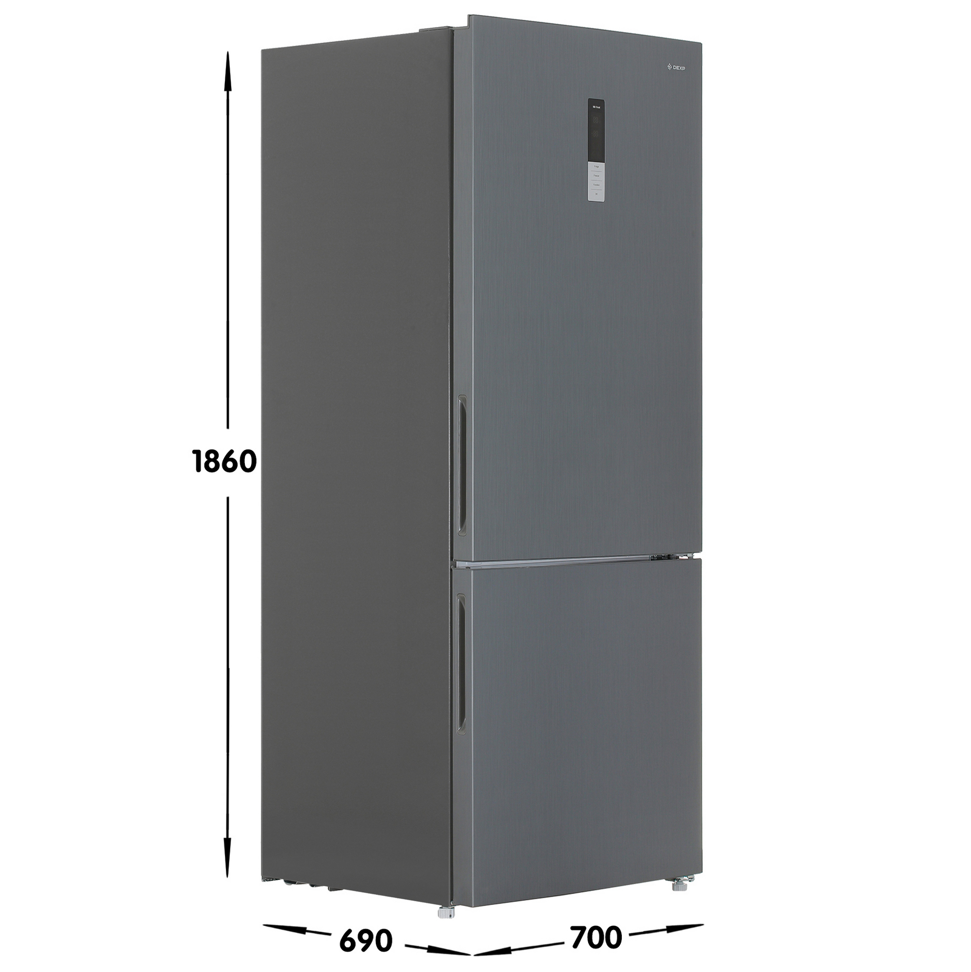 5401279 Холодильник с морозильником   DEXP B4-44AMG серебристый STDN-0051278 - Вид №6
