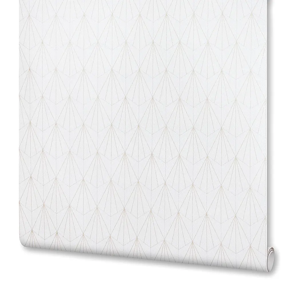 Обои флизелиновые Geo D белые 0.53 м A18701 ATELIERO STLM-2180413