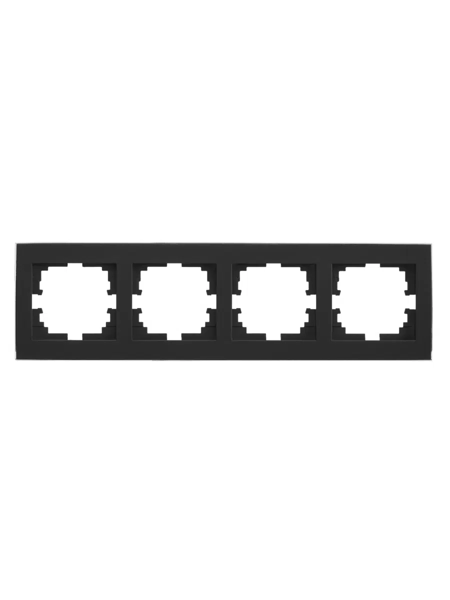 RAIN Рамка четверная горизонтальная черный 703-4225-149 LEZARD