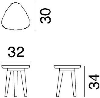 Gervasoni Низкий треугольный журнальный столик для гостиной Brick sun-id-1423405 - Вид №9