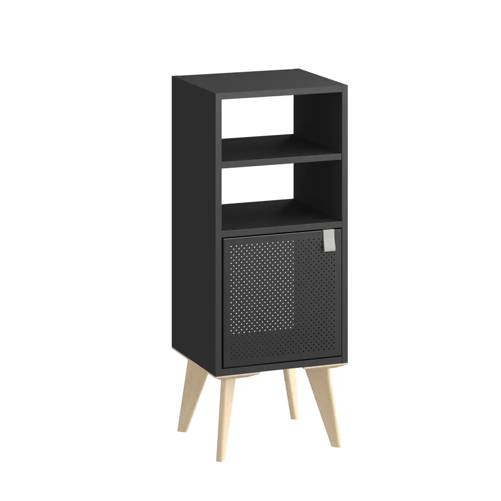 Дверь для стеллажа Spaceo Kub Paris 32x32 см металл цвет черный STLM-2097549 - Вид №1