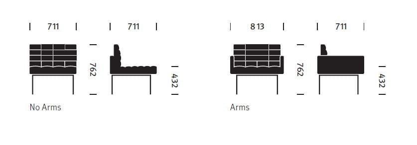 Тканевое кресло с подлокотниками Herman Miller смокинг ARCH-00074169 - Вид №2