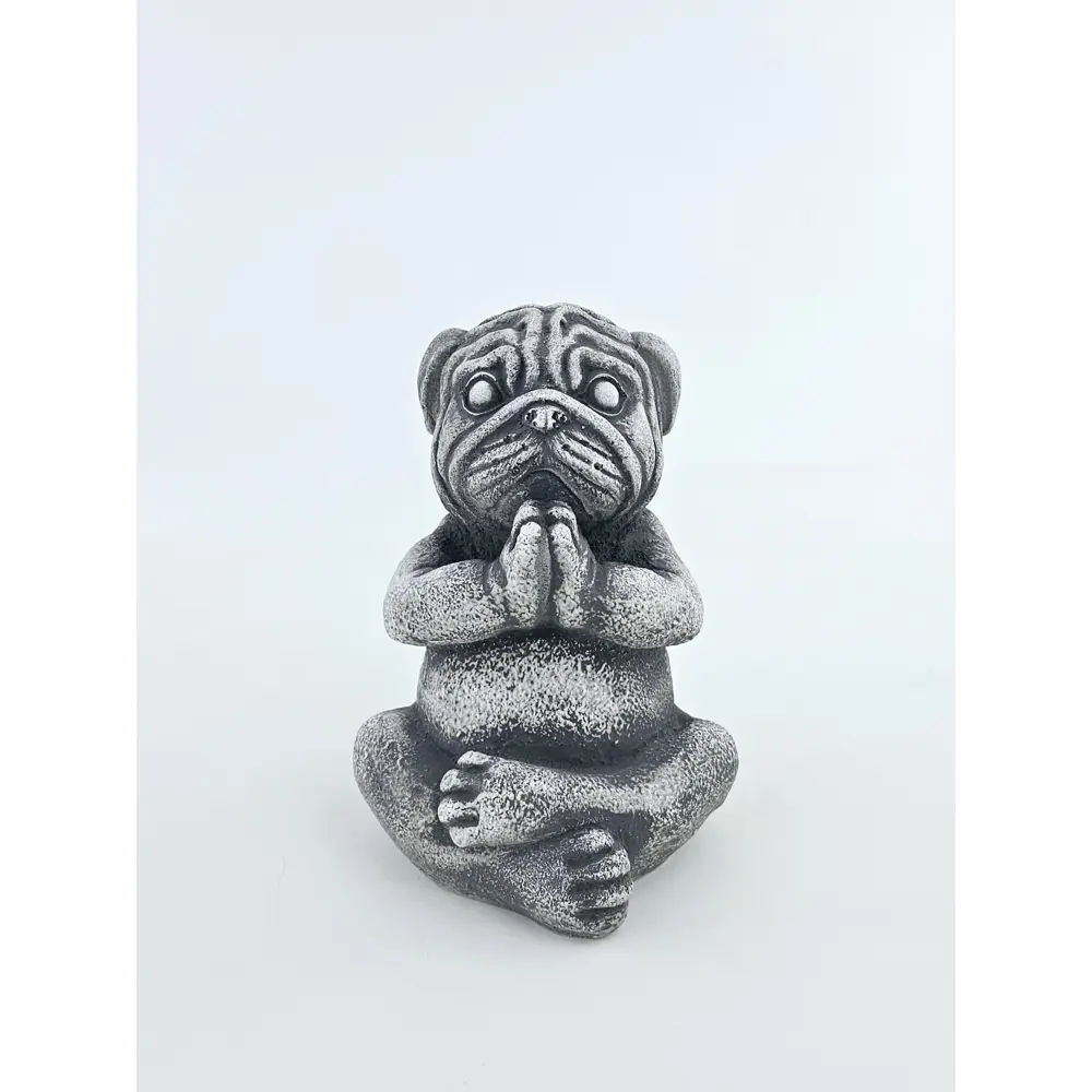 Садовая фигура Мопс в лотосе полистоун 16x10 см Santreyd STLM-2161450