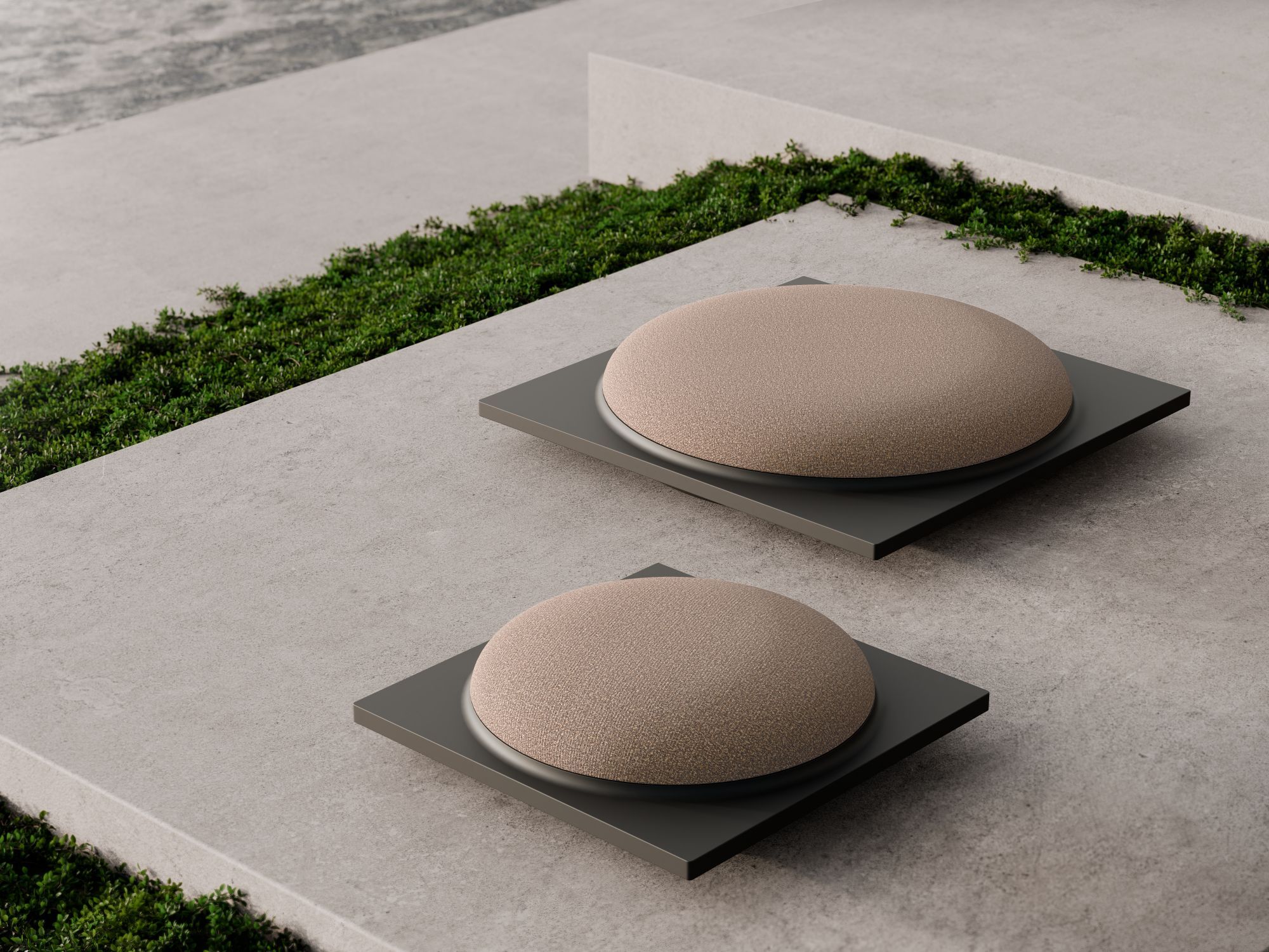 Бетонный квадратный пуф PULKRA купол ARCH-00069173 - Вид №2