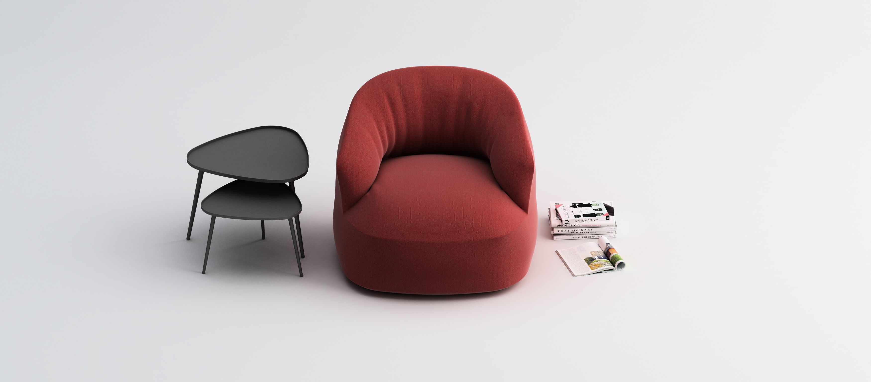 Вращающееся кресло из ткани или кожи Casamania & Horm Edith ARCH-00127927 - Вид №3