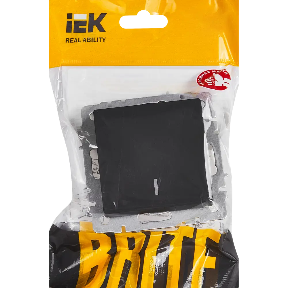 Выключатель IEK Brite с индикатором, графитовый матовый 87761728 STLM-1108948 - Вид №4