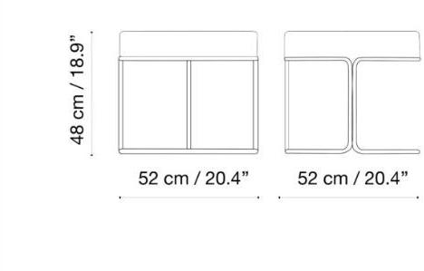 iSimar Низкий стальной табурет со встроенной тканевой подушкой Paradiso 8125 - Вид №2