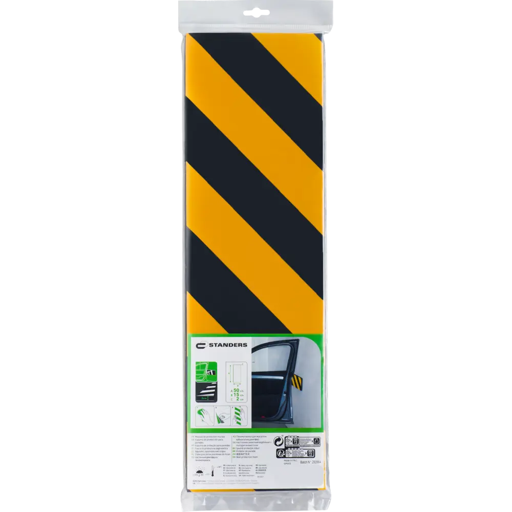 Демпфер для стен Standers прямой 50x15 см, пластик, цвет чёрный STLM-2199484 - Вид №2