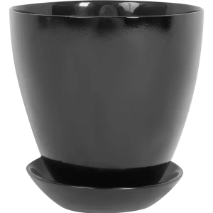 Горшок цветочный для орхидей Nina Glass ø13.2 h13.2 см v0.85 л стекло чёрный