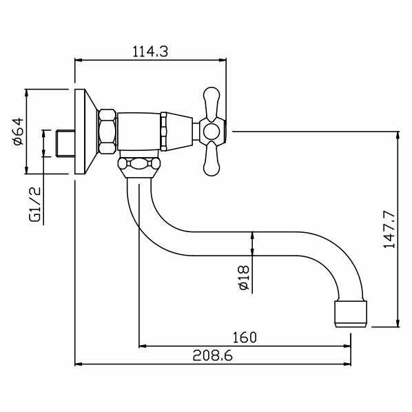 052 DOM  Смеситель для кухни  ARGO kran 052dom - Вид №1