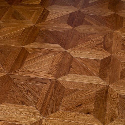 Модульный паркет Marco Ferutti Castello Castello Коньяк Дуб с брашью (Текстурированная) 450х450 мм 2600600044 - Вид №2