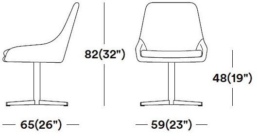 Стул с обивкой из ткани с 4 спицами Jo 058 sx Santreyd - Вид №1