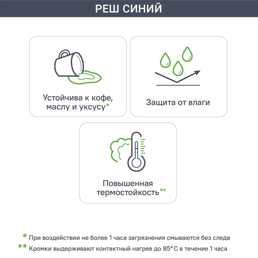 Фасад для кухонного ящика под духовку Реш синий 44.7x16.7 см Delinia ID МДФ цвет синий 82623847 STLM-2180971  - Вид №2