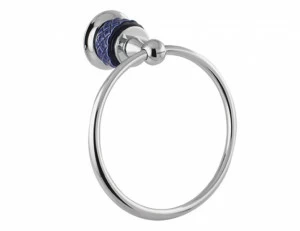 065573.A00.50 Кольцо для полотенца 160мм с синим фарфором Яркий хром